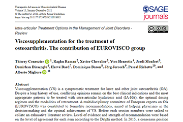 Viscosupplementation for the treatment of osteoarthritis. The contribution of EUROVISCO group
